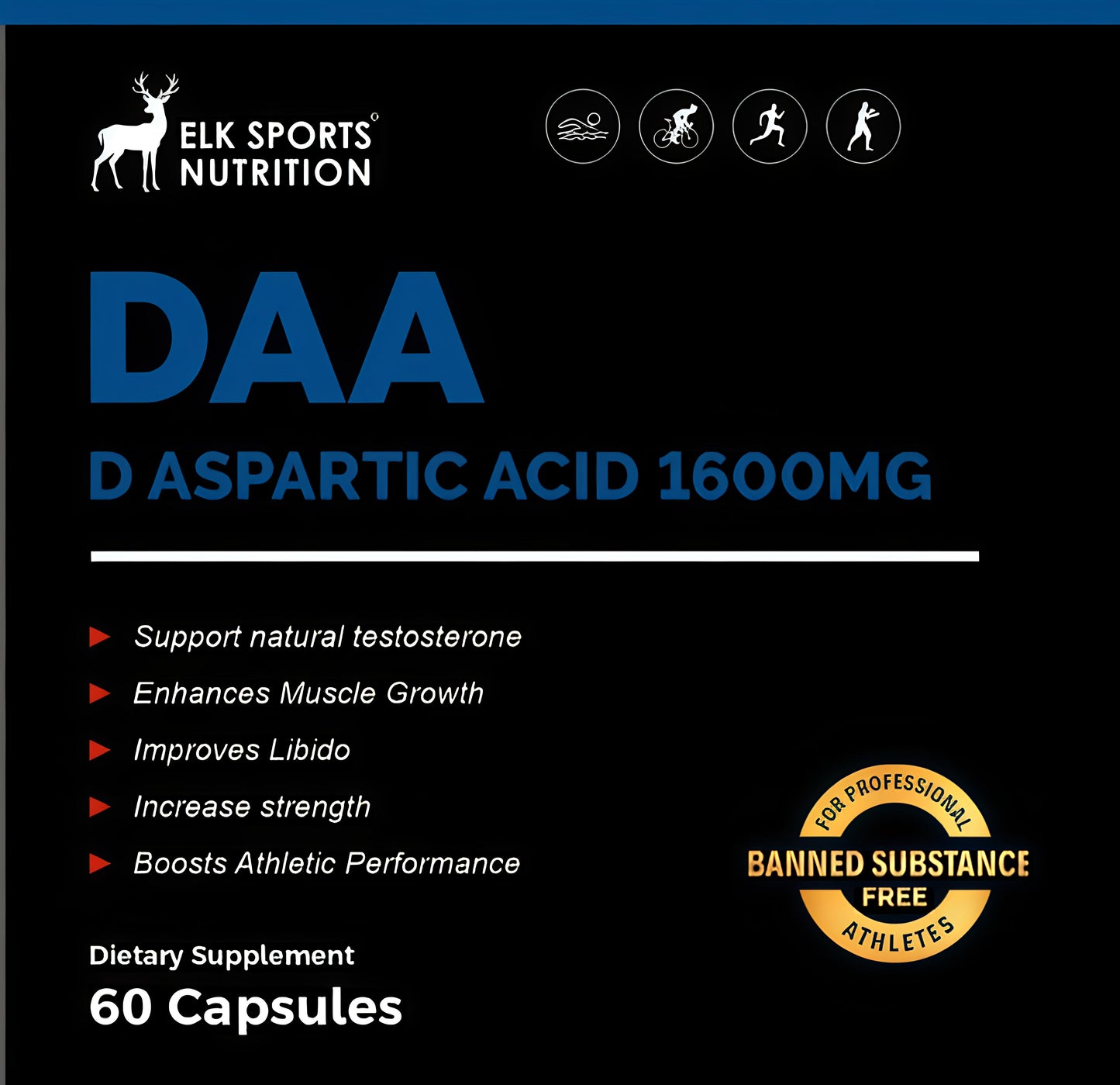 Daa 60  Caps- Elk Sports Nutrition
